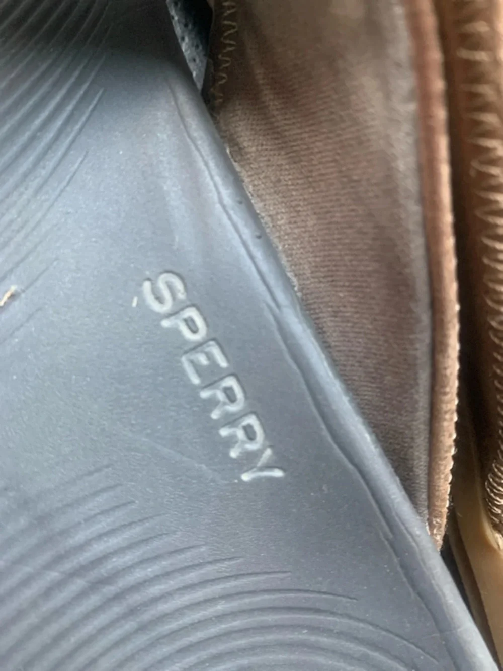 Sperry Brown Leather Thong Flip Flop Sandals